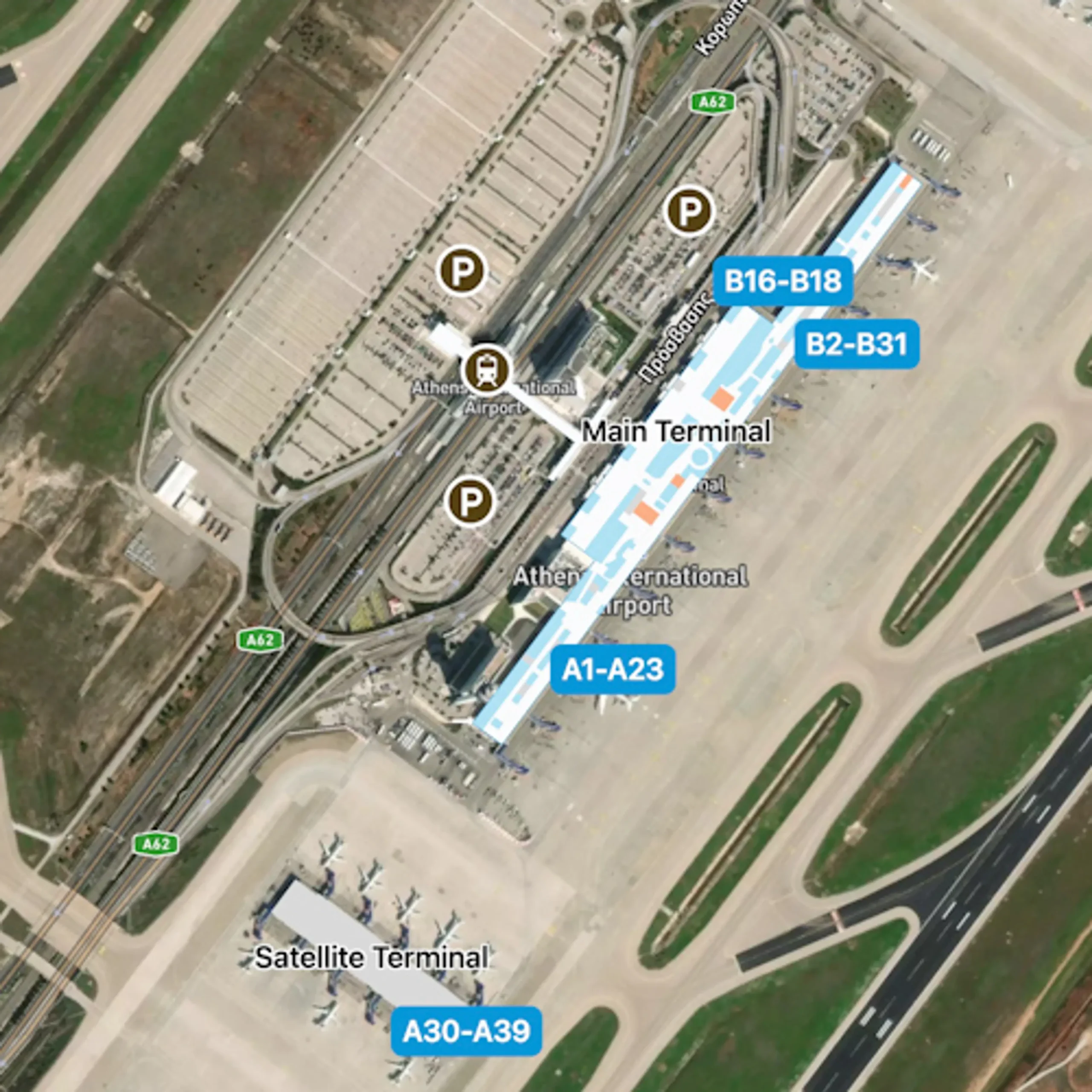 Athens Airport departures hall