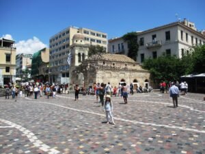Monastiraki Square in central Athens
