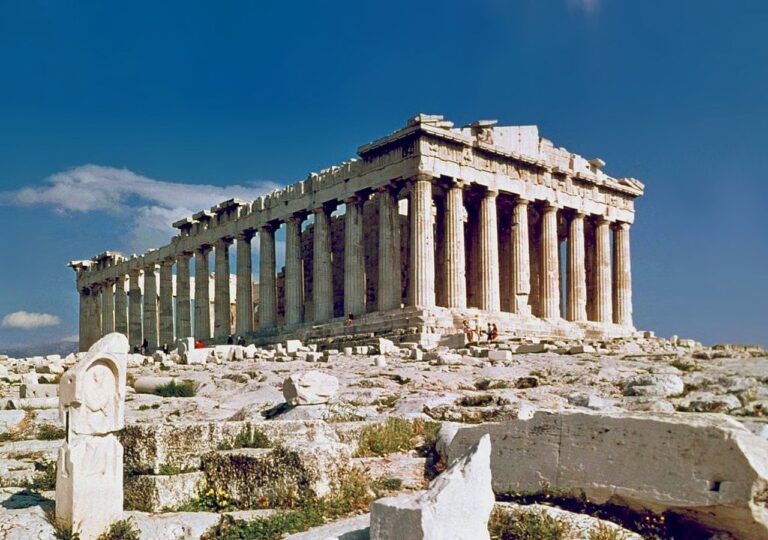The Parthenon on the Acropolis of Athens Greece