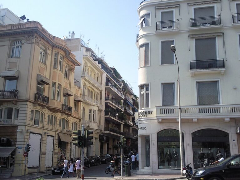 Kolonaki main avenue with cafes and boutiques Athens Greece