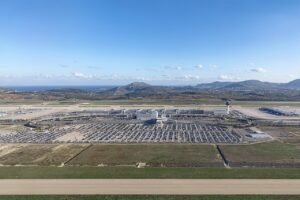 Athens Airport exterior and car park area