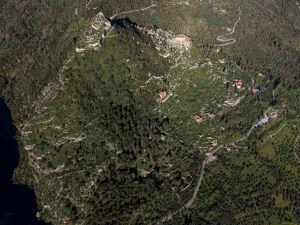 Mystras Byzantine ruins on the hillside near Sparta, Peloponnese Greece