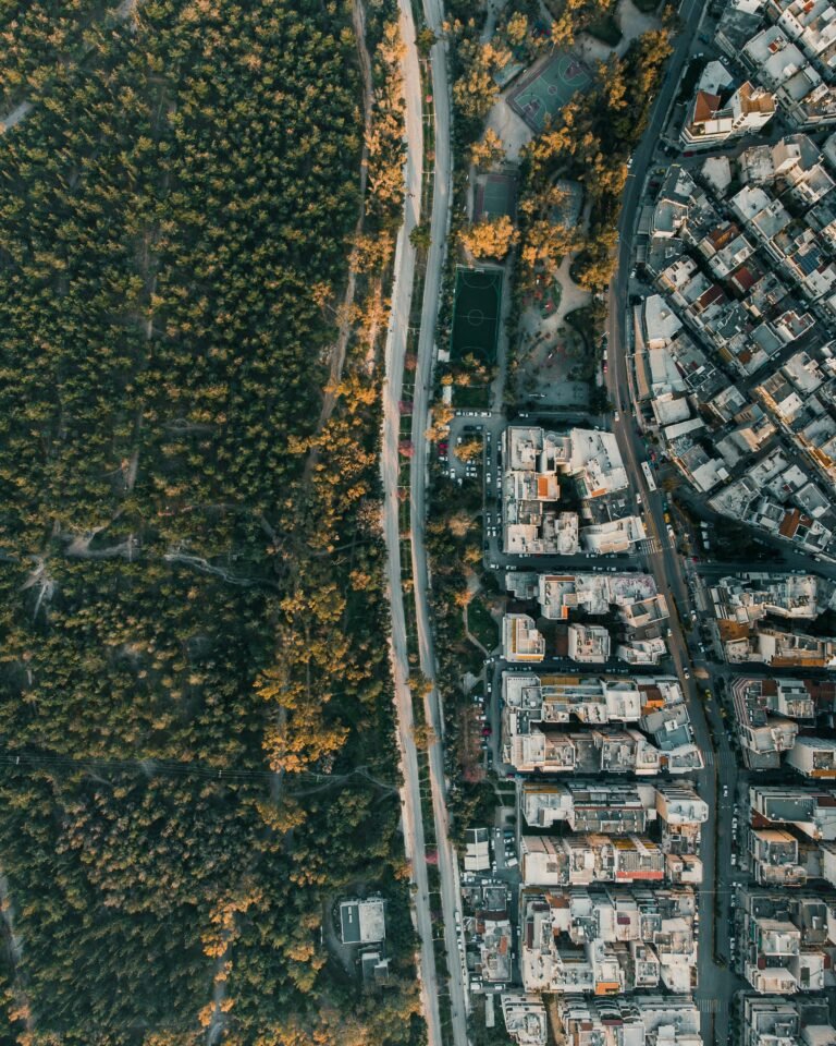 Athens airport transfer to Holiday Inn Athens — aerial view of Athens cityscape