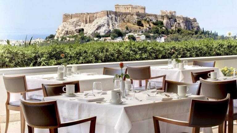 Hotel Grande Bretagne roof garden Athens
