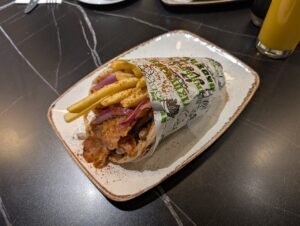Greek gyros pita wrap